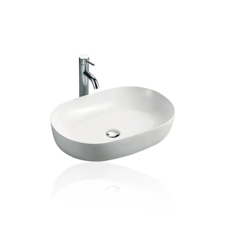 Раковина накладная KOLLER POOL ROUND 52*33 белая 152921