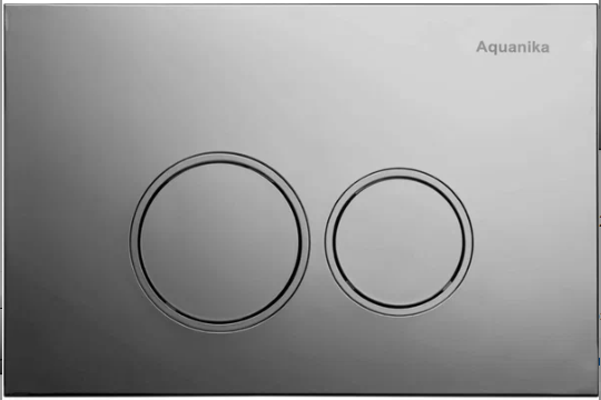 Клавиша смыва AQUANIKA BASIC R-type хром/кольца хром 150069
