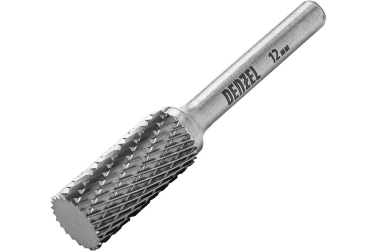 Борфреза по металлу твердосплавная, цилиндрическая, тип-А, 12 мм// Denzel 72003