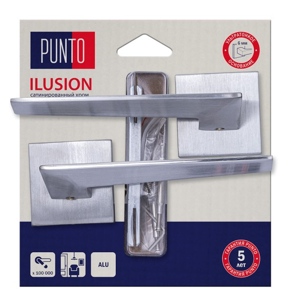 Ручка раздельная LM/A K.QS52.ILUSION/HD SSC-16 сатин,хром 45583