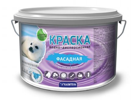 Краска ВД фасадная белоснежн. 7кг Капитель (20512)
