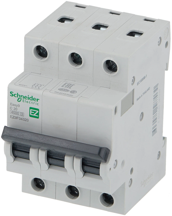 Автомат 3П 20А Schneider Electric EASY 9 34320
