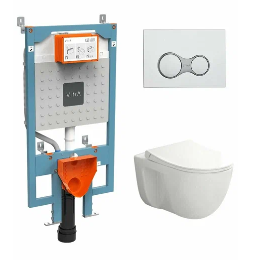 Унитаз подвесной VITRA S40 б/о (в кмоплекте с сиденьем 128316) 128355