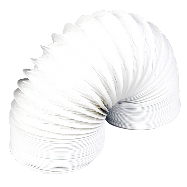 Воздуховод гибкий армированный БЕЛЫЙ ПВХ D100, L=2м 10PF2