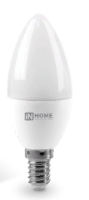 Лампа светодиодная LED-СВЕЧА-VC 8Вт 230В Е14 3000К 760Лм IN HOME 20426