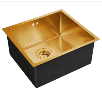 Мойка I-TECH квадратная 520х450х200х0,8 сатин золото