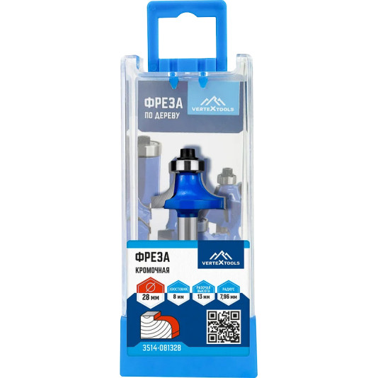 Фреза кромочная калевочная с подшипн. Vertextools 12,7мм хв.8мм 3514-081328