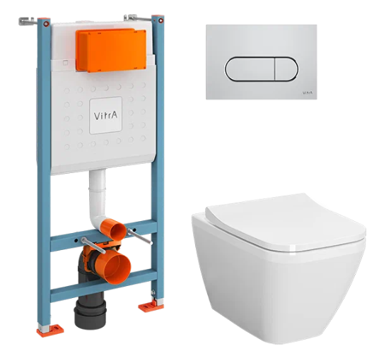 Унитаз подвесной VITRA б/о Integra Square (в комплекте с сиденьем 128406) 132819