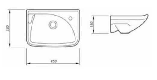 Умывальник Мотив подвесной детский 46*34*15
