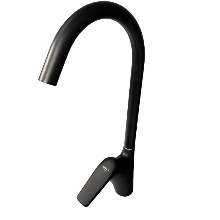 Смеситель для кухни SWES RINGO чёрный 1RKAJ4-BL/0737