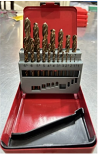 Набор сверл по металлу 1,0-10*0,5мм цилиндр.хвостовик 19шт.  LASTING TOOLS