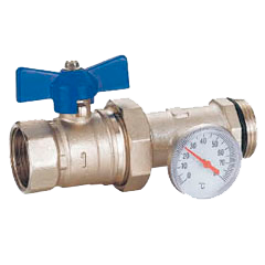 Кран шаровый с термометром 1