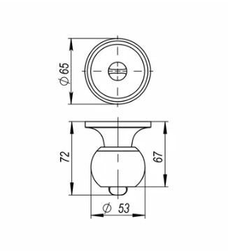 Защелка DK682 AB-ET кл./фикс. бронза 44419