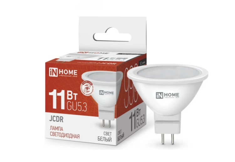 Лампа светодиодная LED-JCDR-VC 14Вт 230В GU5.3 4000К 1260Лм IN HOME 47904