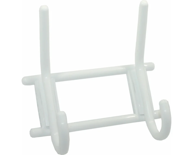 Крючок-вешалка 2-х рожковый, снежно-белая, пластмасса Кунгур(#9)