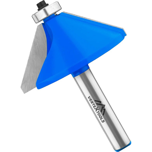 Фреза кромочная конусная с подшипн. Vertextools хв.8мм 3520-082751