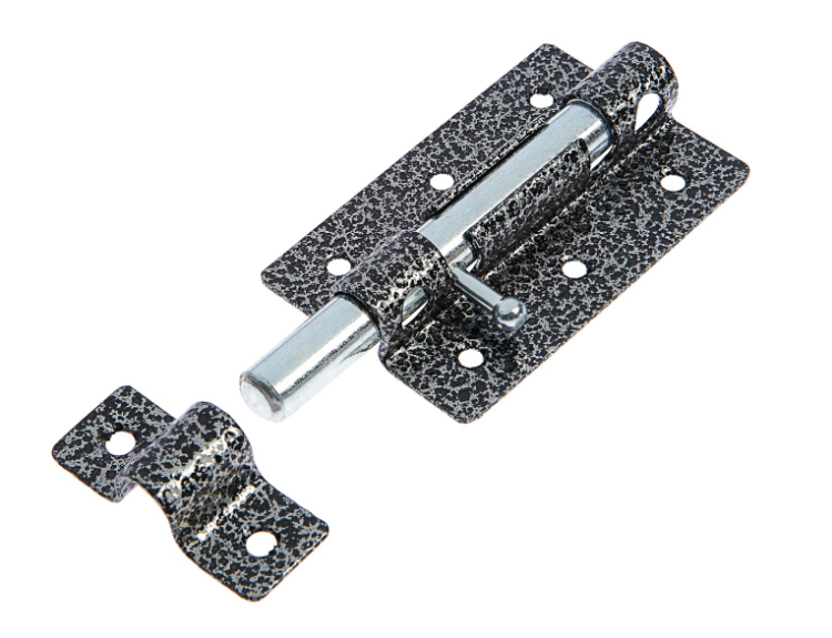 Задвижка дверная ЗД-08 пол.серебро