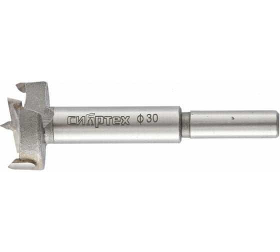 Сверло Форстнера по дереву,30мм., цилиндрический хвостовик//СИБРТЕХ 704830