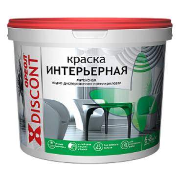 Краска ВД ОРЕОЛ белая интерьерная матовая 3кг