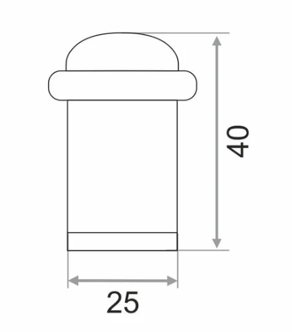 Ограничитель напольный D40 H40 черный матовый 1/12 206097