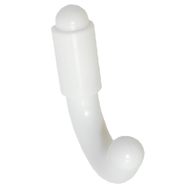 Крючок-вешалка №54 пластмасса белый Кунгур 1/100