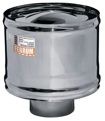 Зонт-К для дымохода  с ветрозащитой DN115 0,5/430 FeFlues 