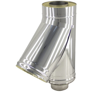 Тройник-сэндвич 45гр DN115 *200 0,8/430 Ferrum