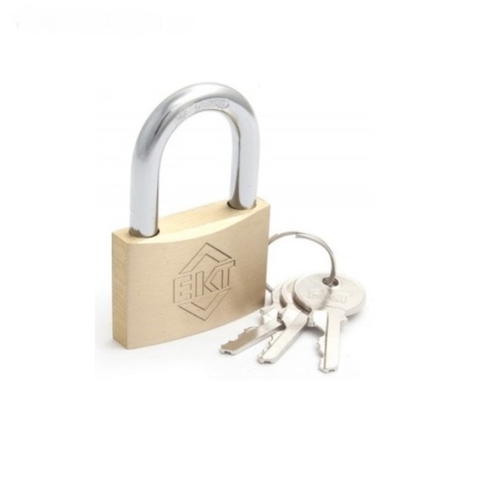 Замок навесной EKT CD-152566 латунь, 50 мм,блистер