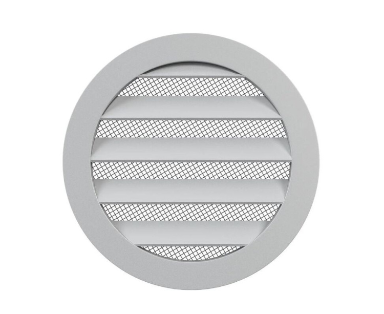 Решетка круглая D160 алюмин. с фланцем D160 16РКМ