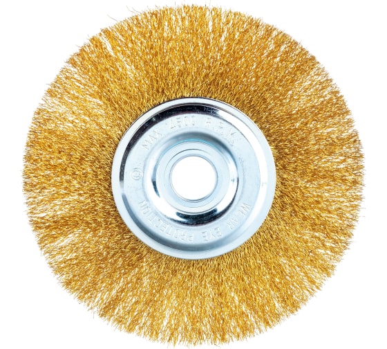 Щетка для УШМ 175 мм, плоская, латунь, Matrix 74666