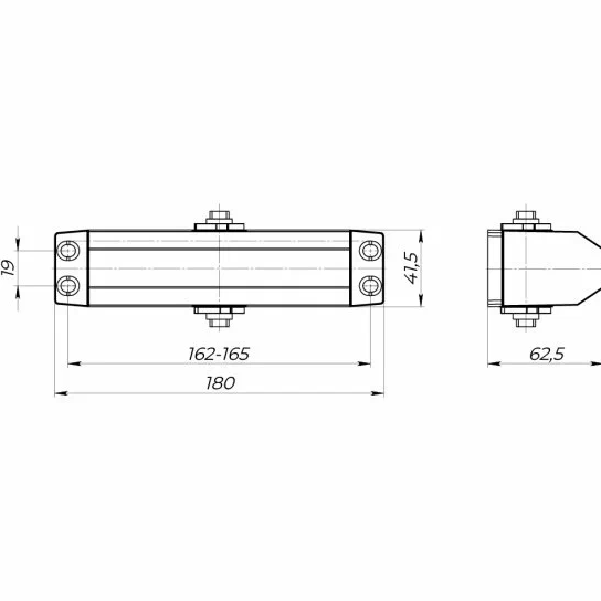 Доводчик дверной DCTR80-140 (TDR-140) коричневый 47563
