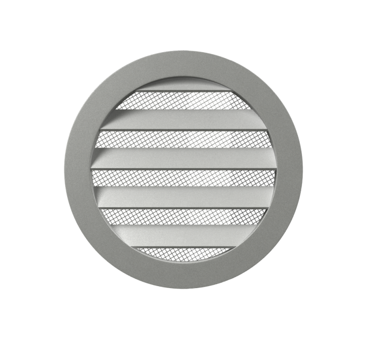 Решетка круглая D125 алюмин. с фланцем D100 10РКМ