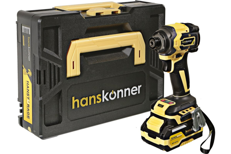 Винтоверт Hanskonner HCD20280BLC 18В 280Нм 4скор. 1х4,0Ач кейс HS