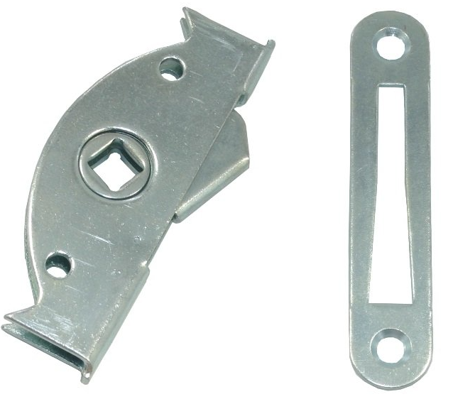 Завертка врезная ЗР3  с планкой, цинк 