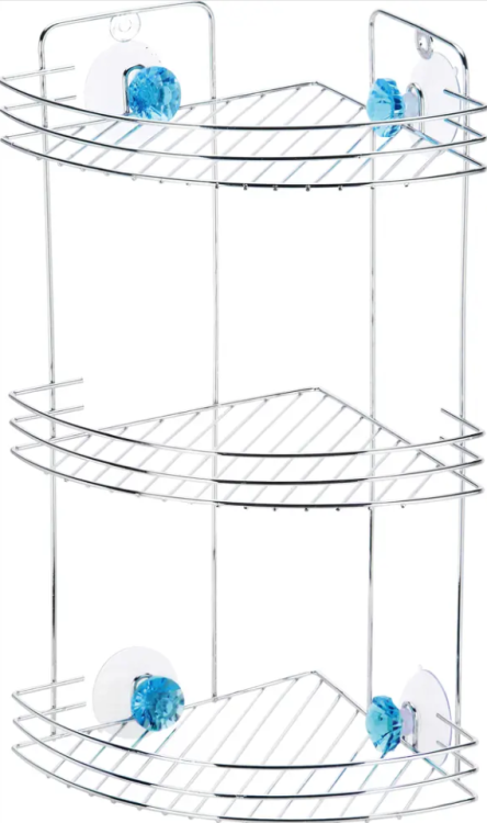 Полка угловая трехъярусная W2672С Бриллиант синий/ 310779