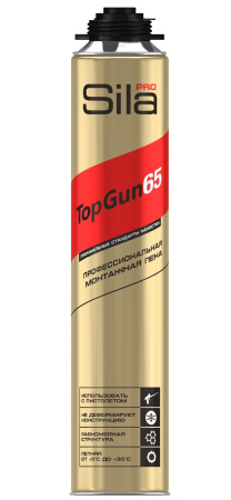 Пена монтажная Sila PRO TopGun 65 STANDART профессиональная 850мл (+25)