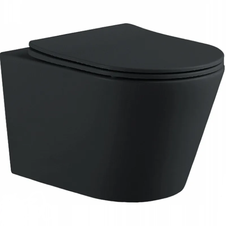 Унитаз подвесной AQUATEK Bera 525*360*320 б/о черный мат. 131651