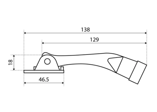 Ограничитель напольный "Козья Ножка" антрацит
