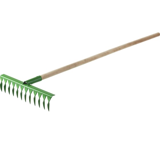 Грабли садовые с черенком,14 витых зубьев РОСТОК 421900-14