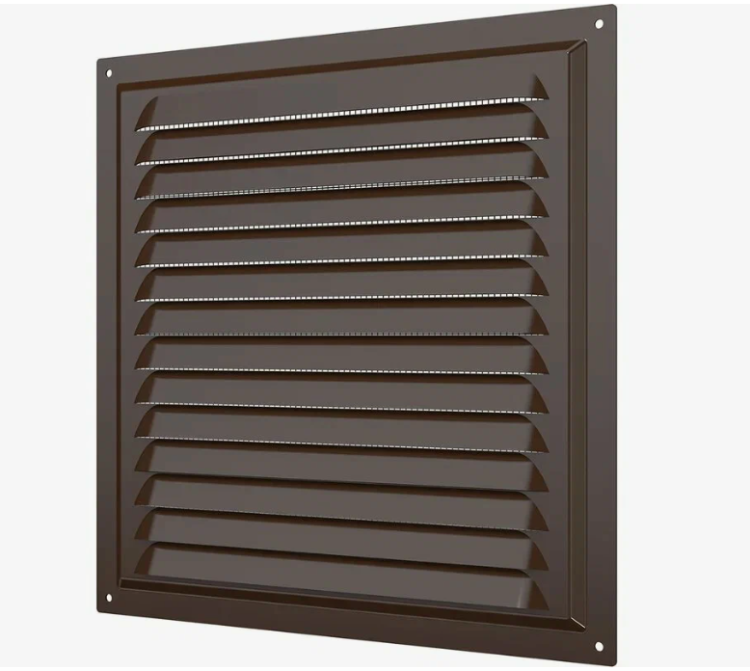 Решетка вентил. стальная 200*200 полимер.покрытие коричн. 2020МЭ 