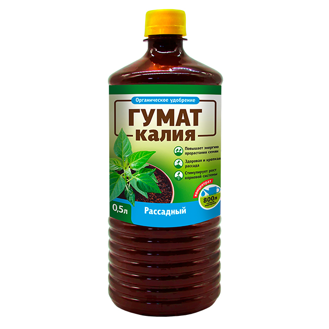 Удобрение Гумат Калия для рассады 0,5л ФХИ