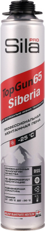 Пена монтажная Sila PRO TopGun 65 SIBERIA профессиональная 850мл (-25)
