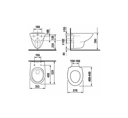 Унитаз подвесной ROCA MATEO в комплекте с сиденьем