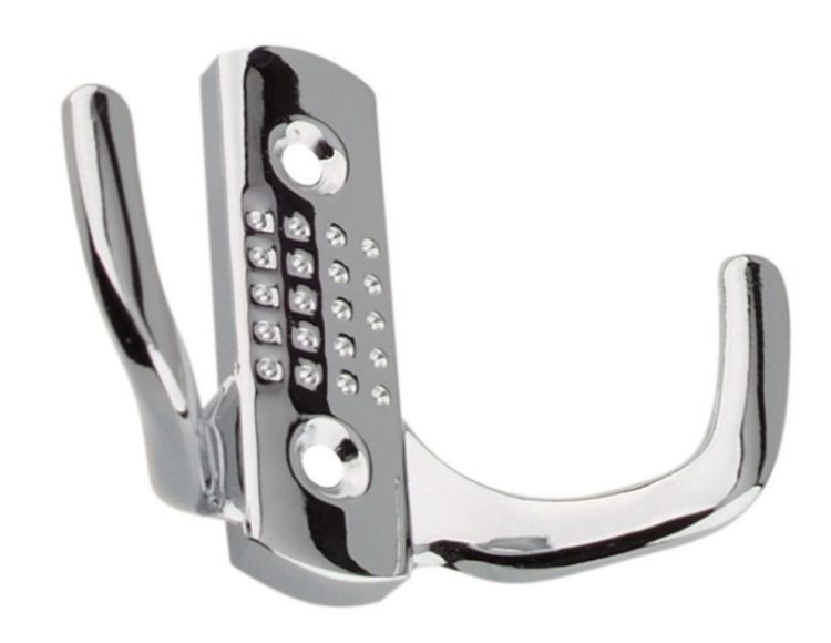 Крючок перф. 2-х рожковый хром(CP) 04.48.02/302077