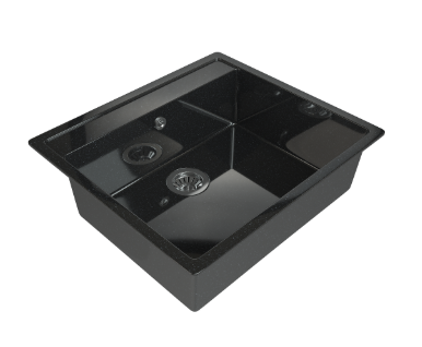 Мойка кухонная МС-21 звездное небо с сифоном 57-51