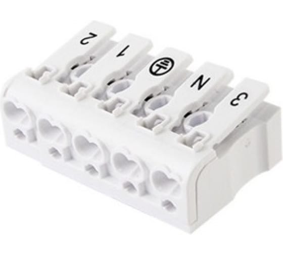 Клемма соединительная пружинная КСП5-3L+N+PE 16A 