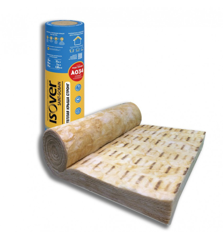 Утеплитель рулонный "Стронг"/Теплая крыша 50х1220х4100 10кв.м., 0,5 куб.м 