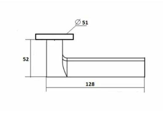 Ручка раздельная AL-551 черный матовый 204773