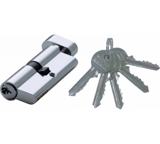 Цилиндр замка ключ/ ключ, английский 5кл, никель 45*45 DORF 