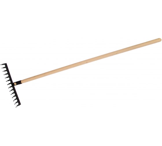 Грабли 14-зубые,360мм,с черенком,прямые//СИБРТЕХ (61742)